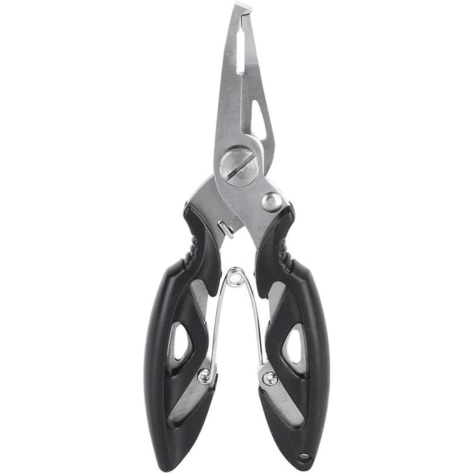 Pinces de Pêche Ciseaux Anneau Brisé Coupe Fil Dégorgeoirs Sac de Pêche Noir gray