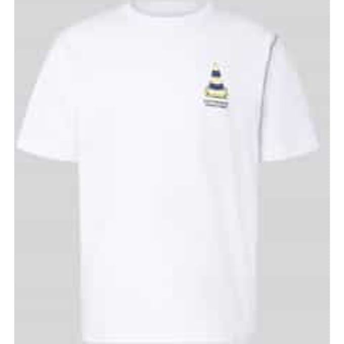 T-shirt met op de achterkant geplaatste print en logo-print