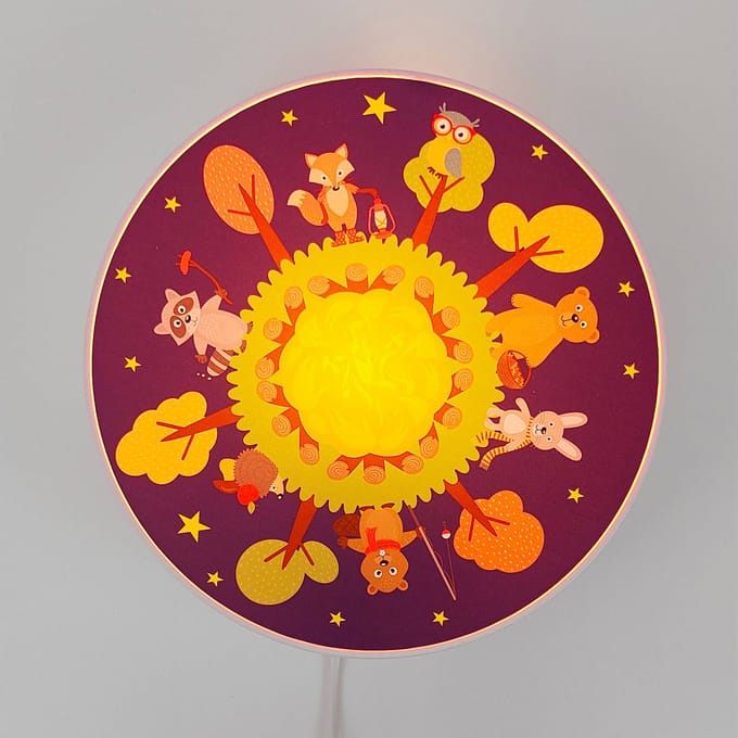 Niermann Standby Wandlamp bosdieren met schakelaar en stekker