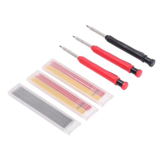 Solide Timmermanspotloodset met Vulling Langneus Diepgat Mechanische Markeertool white