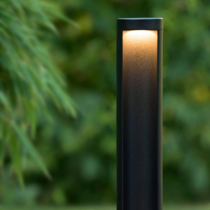 Lucide COMBO - Sokkellamp - Ø 9 cm - LED - 1x9W 3000K - IP54 - Zwart