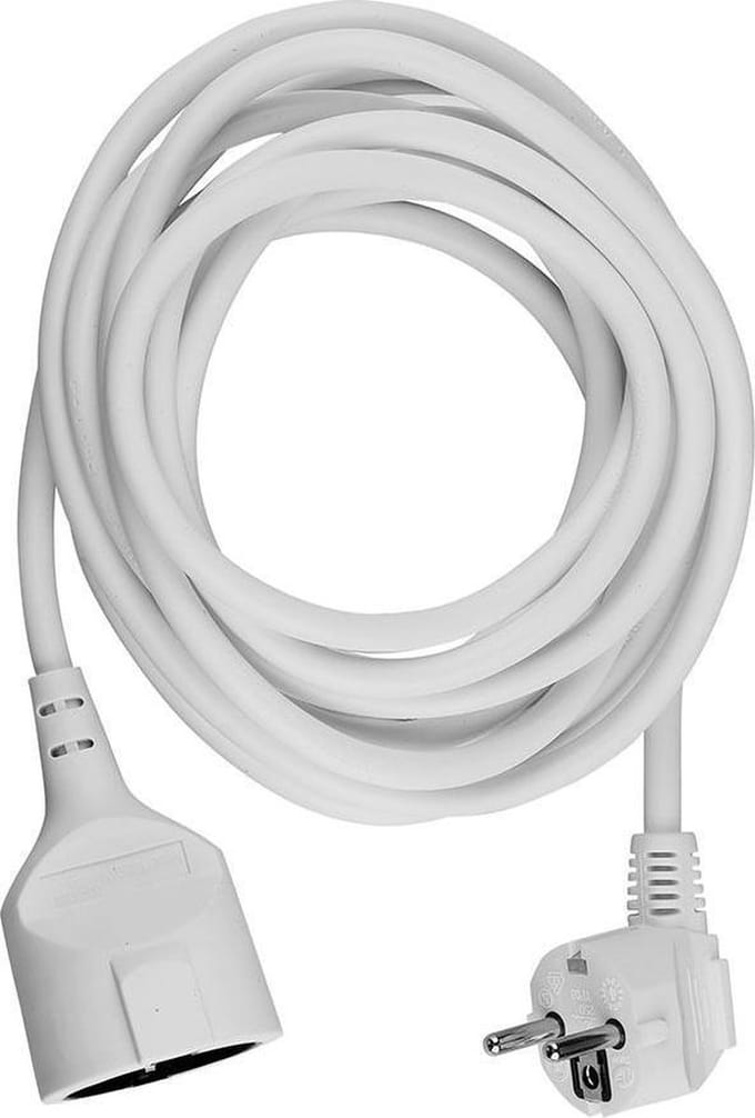 VT-3006-5 RALLONGE CORD(3G1.5MM2X5M)16A-blanc