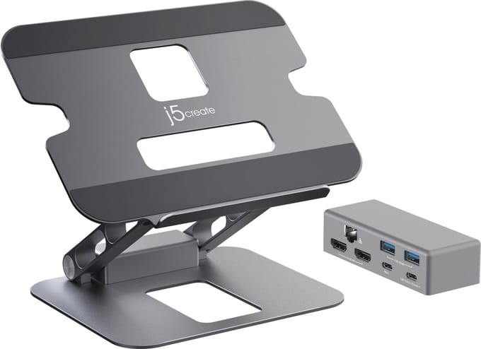 j5create Multi-Angle Dual HDMI Docking Stand (with Ethernet)