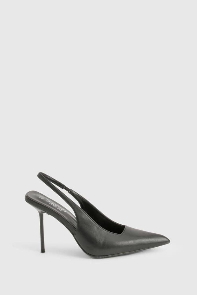 boohoo Dames Extreme Spitse Slingback Court Schoenen | Black | Maat: 4