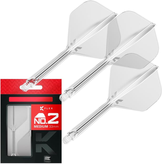 Target K-Flex Clear NO2 - Dart Flights - Medium
