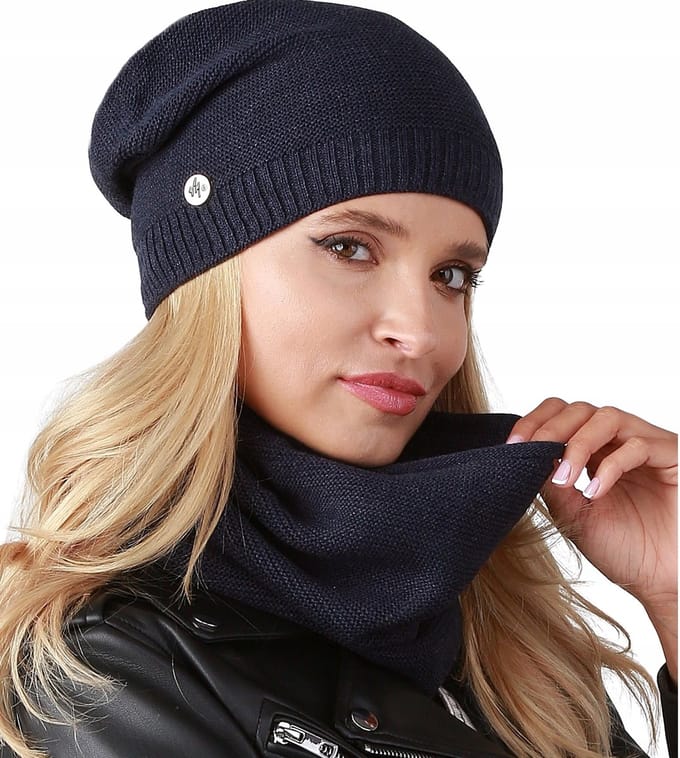 Alur - Winterset Dames Met Muts - Navy - Warm - Universele Maat