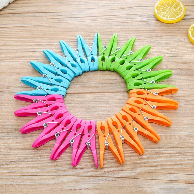 Wasknijpers Hangende haringen Clips Plastic hangers Rekken Wasgoed Wasknijpers Klemmen Handdoekclips Opberghaken voor thuis white