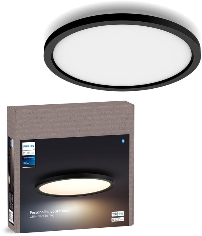 Philips Hue Aurelle paneellamp – warm- tot koelwit licht – zwart – rond