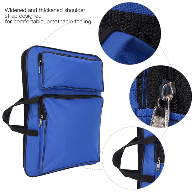 8K Multifunctionele Kunsttas A3 Reisschets-tas Waterdicht Tekenbord Draaggereedschap blue