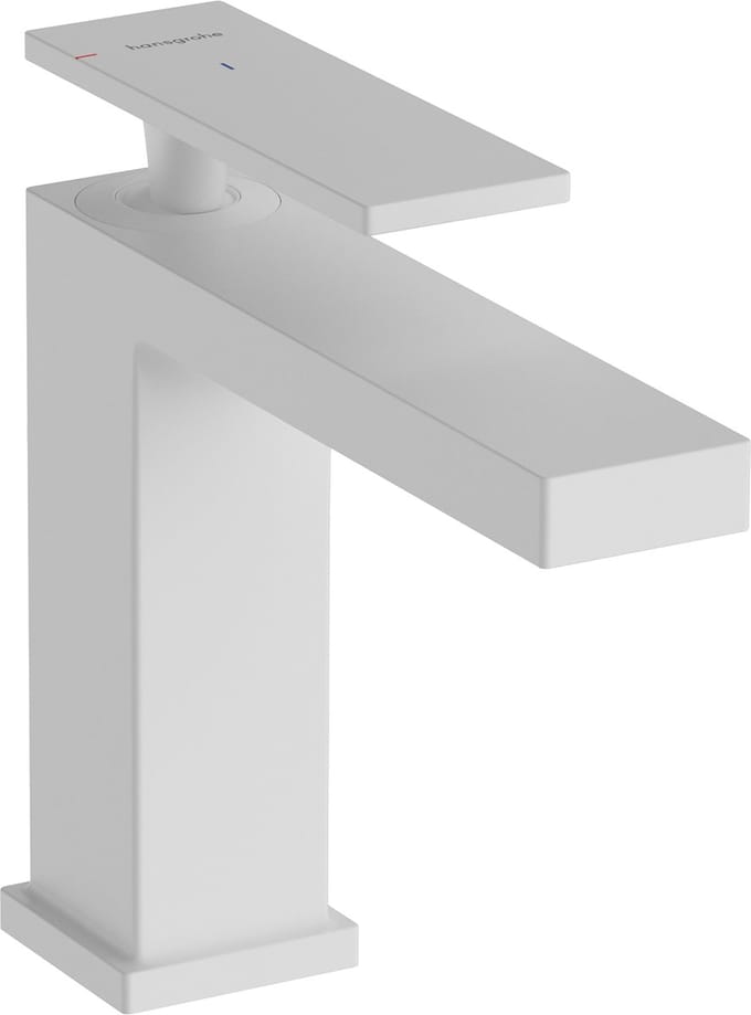 Hansgrohe Tecturis E - Wastafelkraan met afvoerplug, CoolStart, EcoSmart, mat wit 73018700