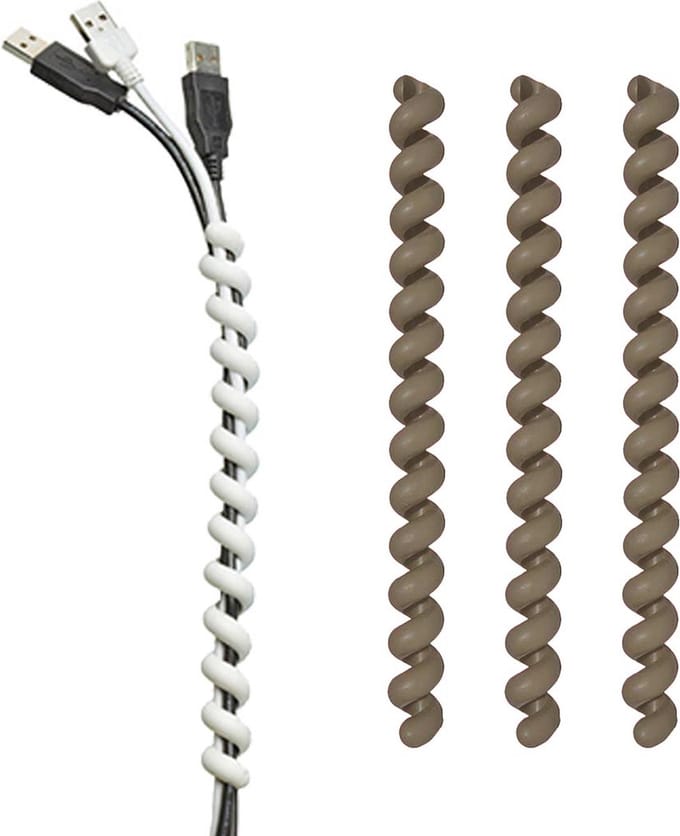 Cable Twister - Kabelbinders - Taupe - Set van 3 stuks - Lengte 19 cm