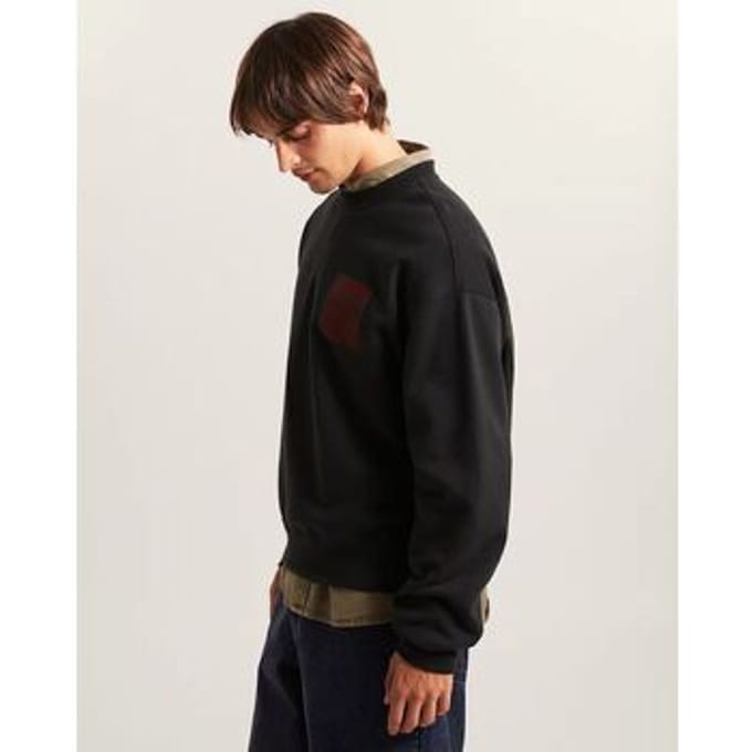 Sweater Vans VN000STN STRETCH STACK CRACKLE-BLK1 BLACK