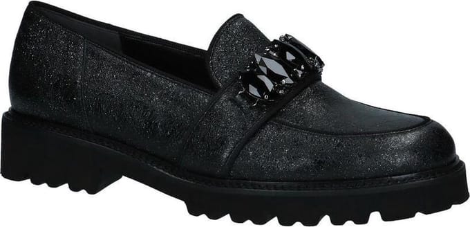 Gabor - 91466 - Mocassins gekleed - Dames - Maat 39 - Zwart;Zwarte - 67 -Glitter Crash Schwarz (Micro)