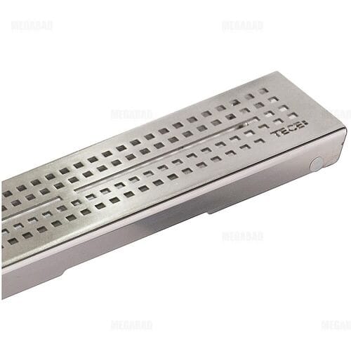 TECEdrainline design grate quadratum for shower drain straight 120 cm brushed 601251