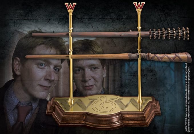 The Noble Collection Harry Potter (Tover)staf Wand Collection Weasley Twins Bruin
