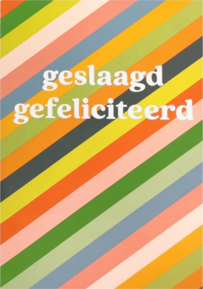 Kaart - Geslaagd Gefeliciteerd - Met Envelop - Per Stuk