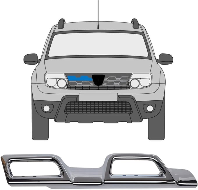 Grill lijst voor Dacia Duster 2013-2017 / Rechts