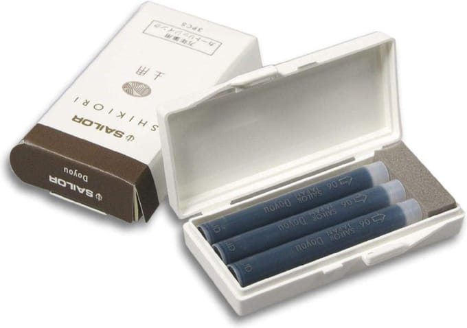 Sailor set van 3 Ink Cartridges Shikiori, Sansui Doyon - Bruin
