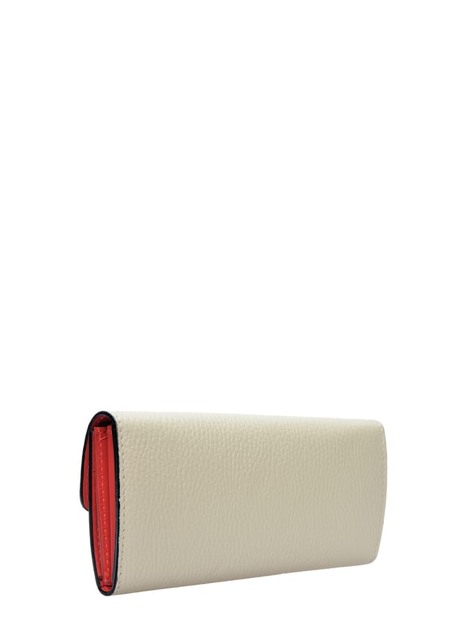 Isabella Rhea Beige Rundleer Portemonnee