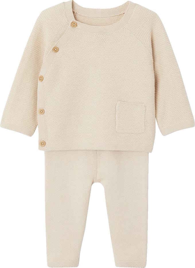 Vertbaudet Gebreide set trui en legging voor pasgeboren baby's