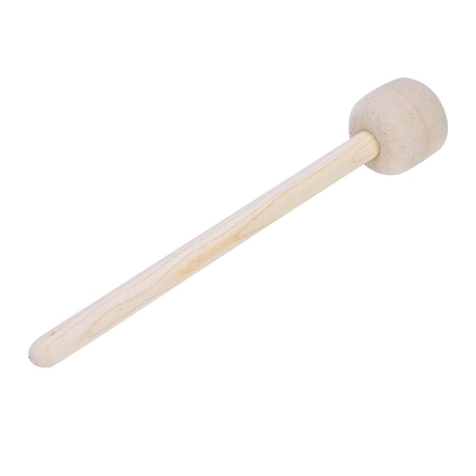 Duurzame Basdrumpersstok met Wolviltkop Percussie Marsband Accessoire white