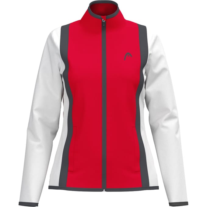 HEAD Club 25 Jacket Dames Trainingsjack Dames-Rood,Wit