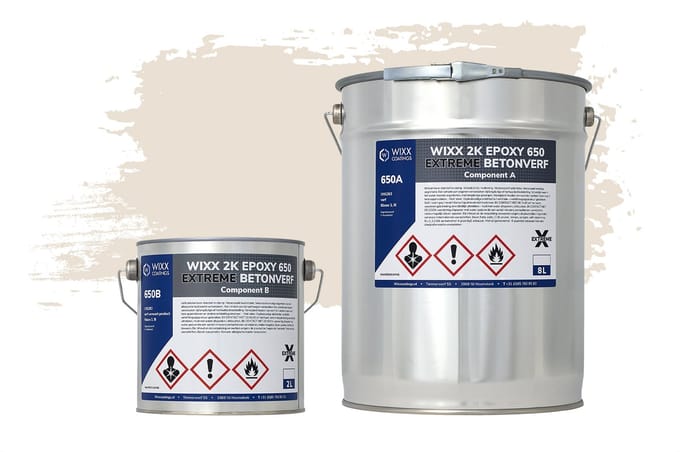Wixx 2K Epoxy 650 Extreme Betoncoating - 10L - RAL 9001 | Crèmewit