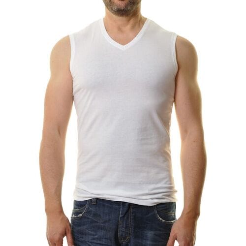 Ragman Ondermode Uni Bodywear Single Jersey 2Pack Wit / male