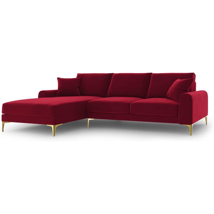 4.5-zitshoekbank Madara links velvet | Mazzini Sofas