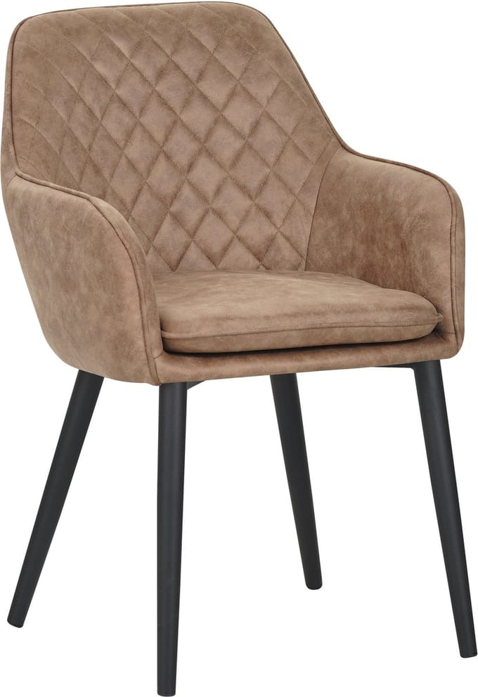 Colenis® - Jay Eetkamerstoel - Set Van 2 - Wood - Microfiber - Met armleuning