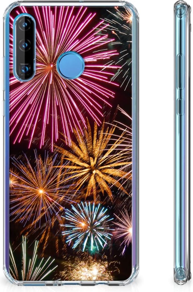 Huawei P30 Lite Anti Shock Bumper Case Vuurwerk