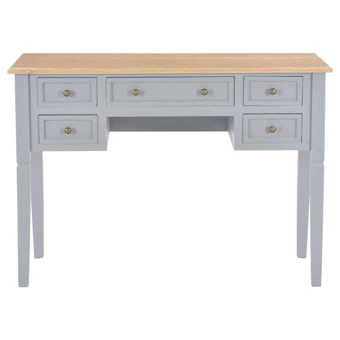 vidaXL - Schrijftafel - 109,5x45x77,5 - cm - hout - grijs