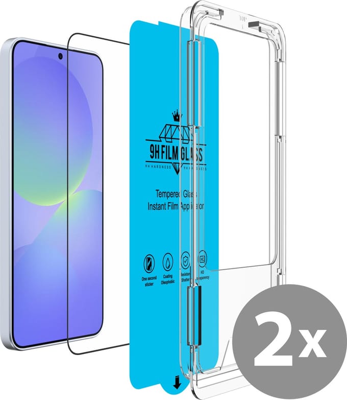 Cazy screenprotector geschikt voor Samsung Galaxy A37 - Screenprotector met Applicator - 2 Stuks