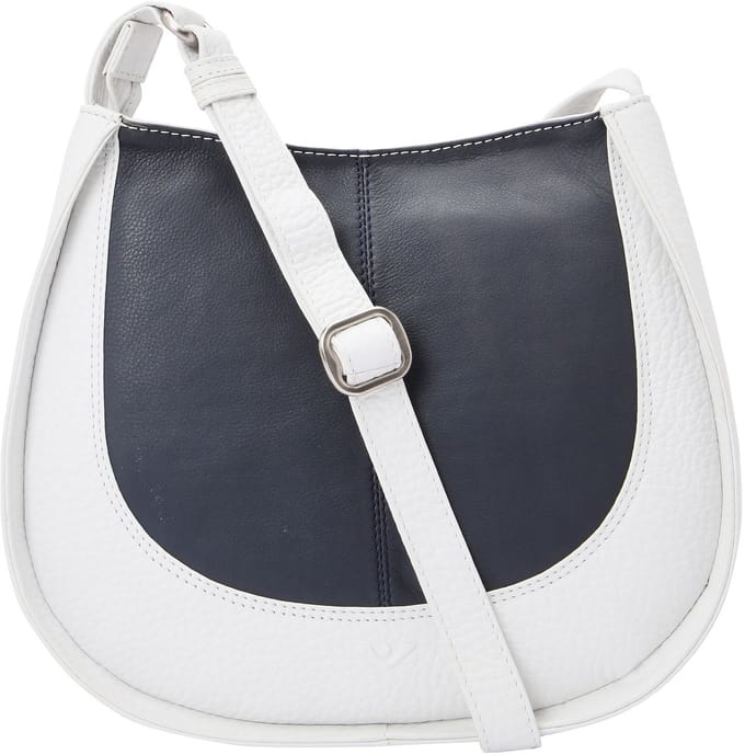 Voi Boston Crossbody tas Leder 28 cm - Dames - blau-weiss