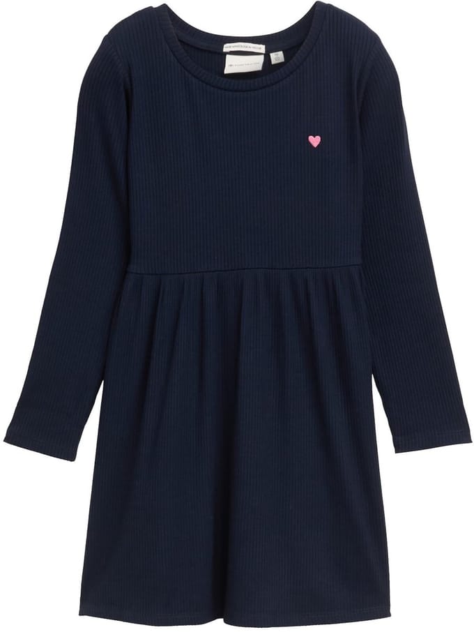 Tom Tailor - Minijurk met ribbelstructuur - Maat 92/98 - sky captain blue