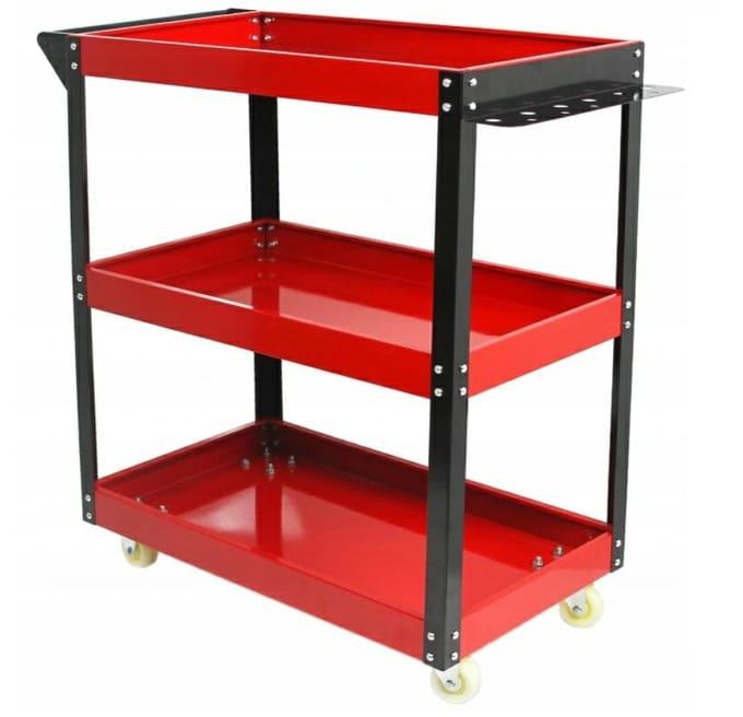 Silver S11630 Serie - Workshopwagen - Drie Niveaus - Mobiel - Stalen Constructie