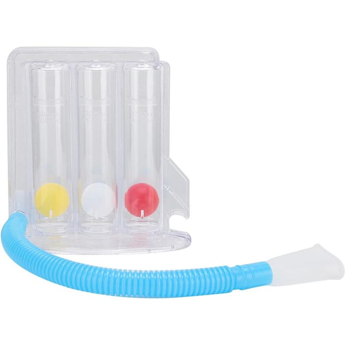 Diepe Ademhaling Longoefenaar Incentive Spirometer Ademhalingsmeetsysteem Type A 3 Ballen Enkel wit