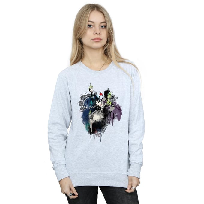 Disney Dames/Dames Schurken Sweatshirt (Heide Grijs)