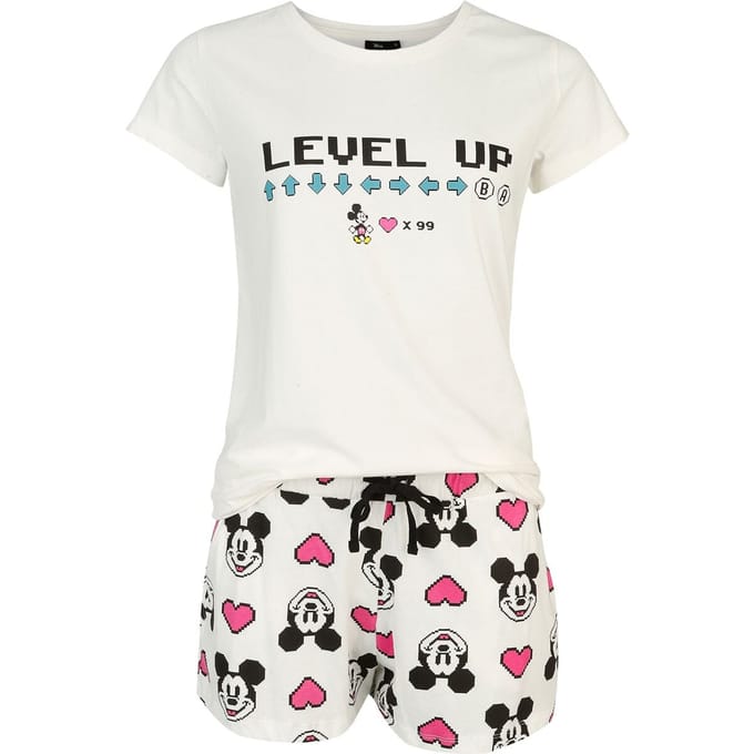 Mickey & Minnie Mouse - Disney Pyjama - Cheat Code - S tot 3XL - voor Vrouwen - meerkleurig