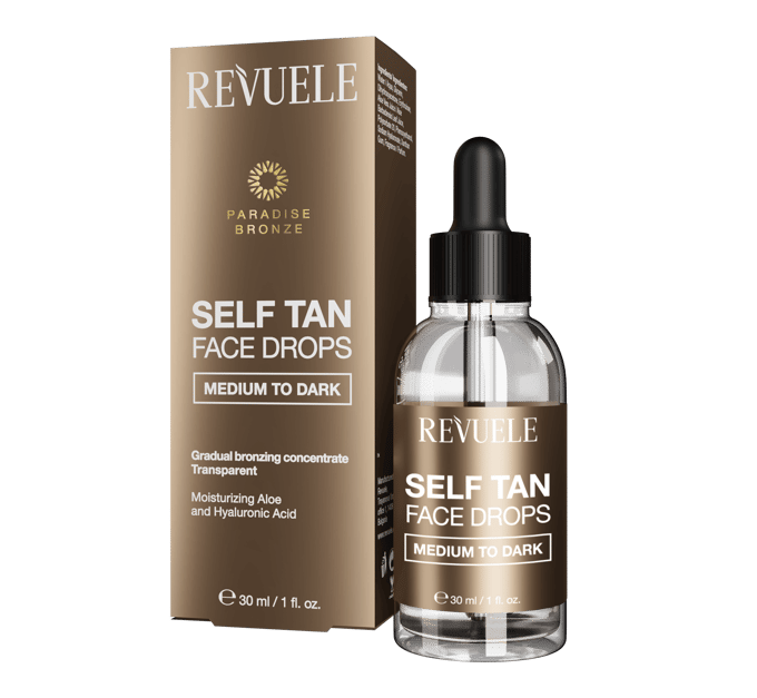 Revuele Self Tan Face Drops Medium To Dark 30 ml
