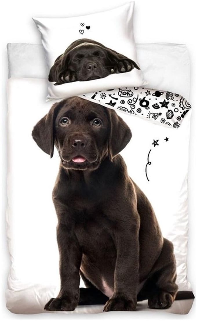 Dekbedovertrek hond - 140 x 200 cm - 60 x 70 cm