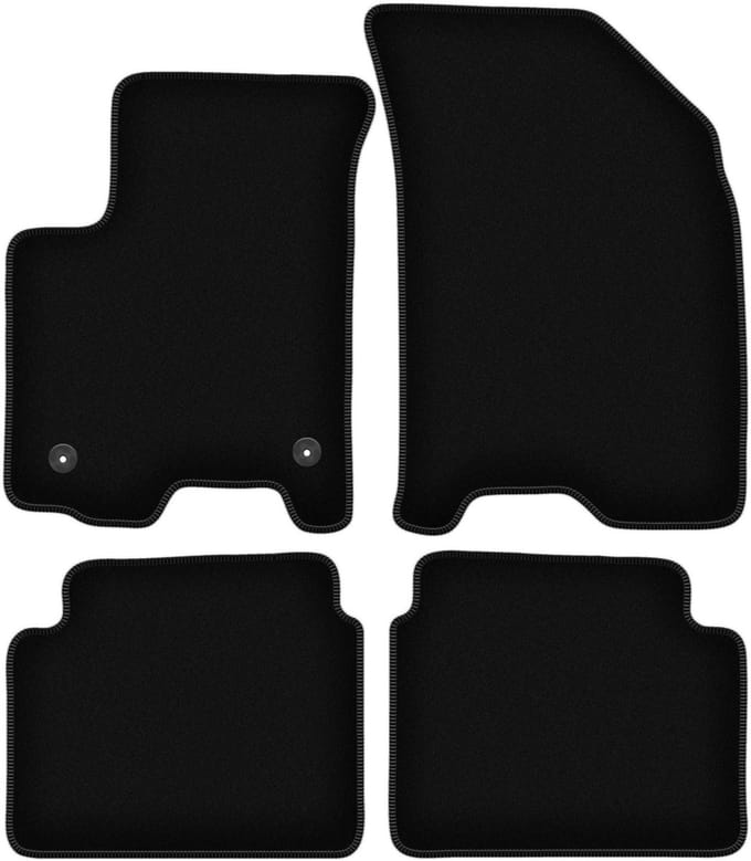 BASIC zwarte veloursmatten voor: Daewoo Kalos hatchback, sedan (2002-2011)