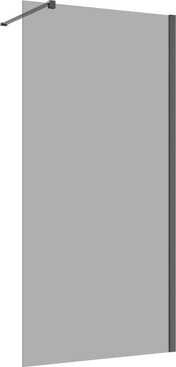 Inloopdouche 30x200 8mm Nano glas gun metal serie Silvio rookglas