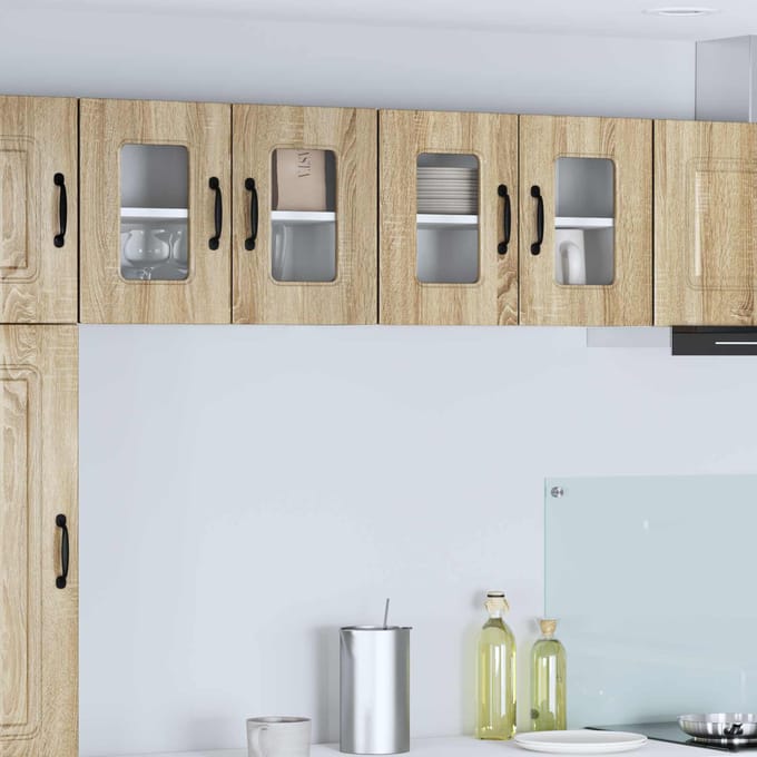 vidaXL - Vaatwasserpaneel - Kalmar - 2 - st - Sonoma - Eik - Bewerkt - hout