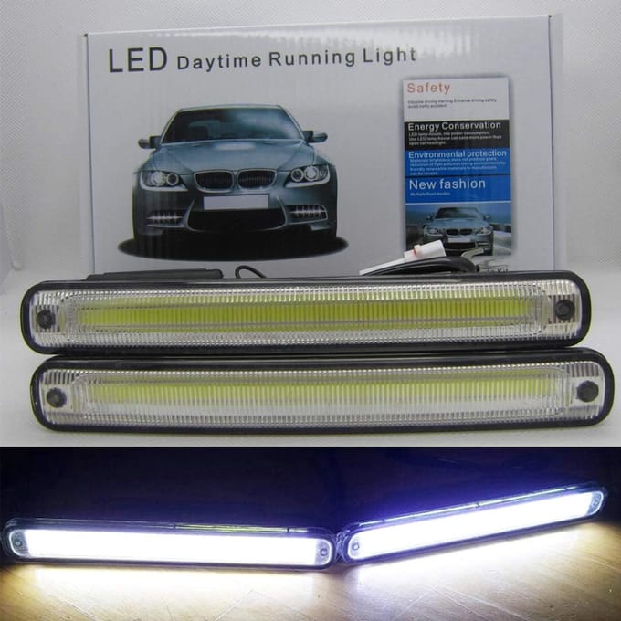 LED Dagrijlichten COB Technologie 12V 12W E4 - Waterdicht