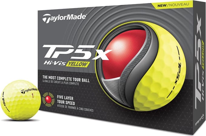 Taylormade TP5X TM23 Golfballen Geel