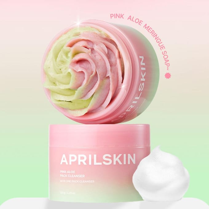 Aprilskin Roze Aloe Pack Reiniger 120g 1 PCS beige