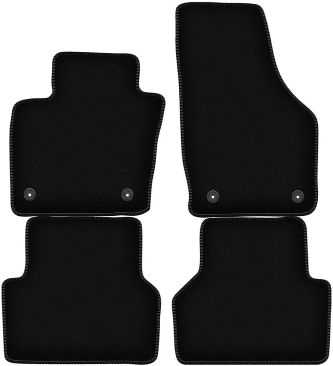 BASIC zwarte veloursmatten voor: Audi Q3 I 8U SUV (2011-2018)