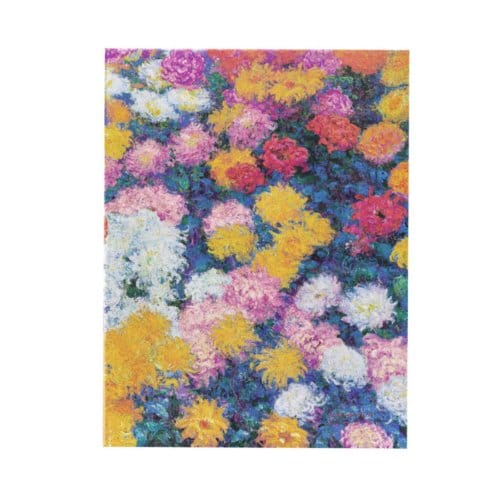 Paperblanks cahier, monet's chrysanthemums, hardcover, formaat ultra 18 x 23 cm, blanco