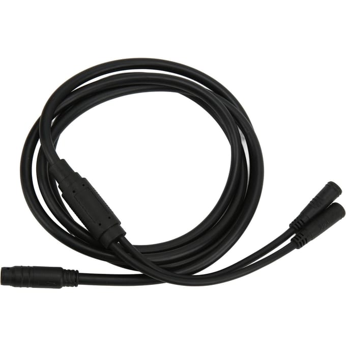 Verlengkabel elektrische fiets Fiets 1 naar 2 Split Motorkabel met Waterdichte Connector 155cm black